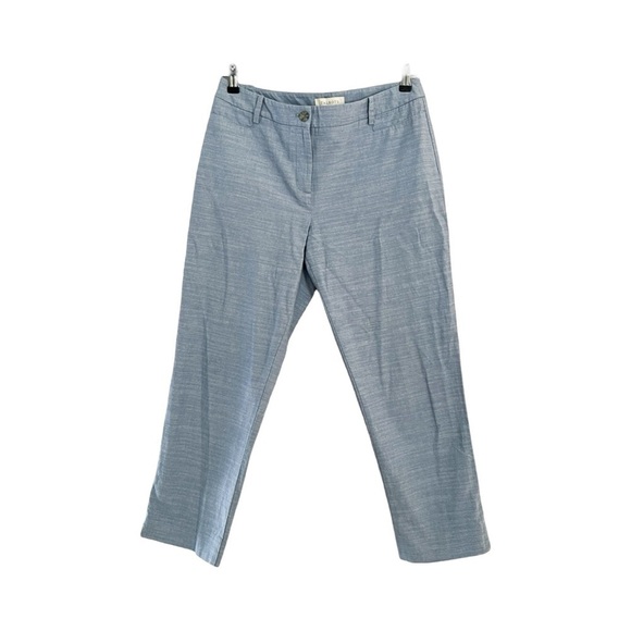 TALBOTS Relaxed Chino Ankle Cotton Summer Pants Light Blue Sz 8 - Picture 2 of 6